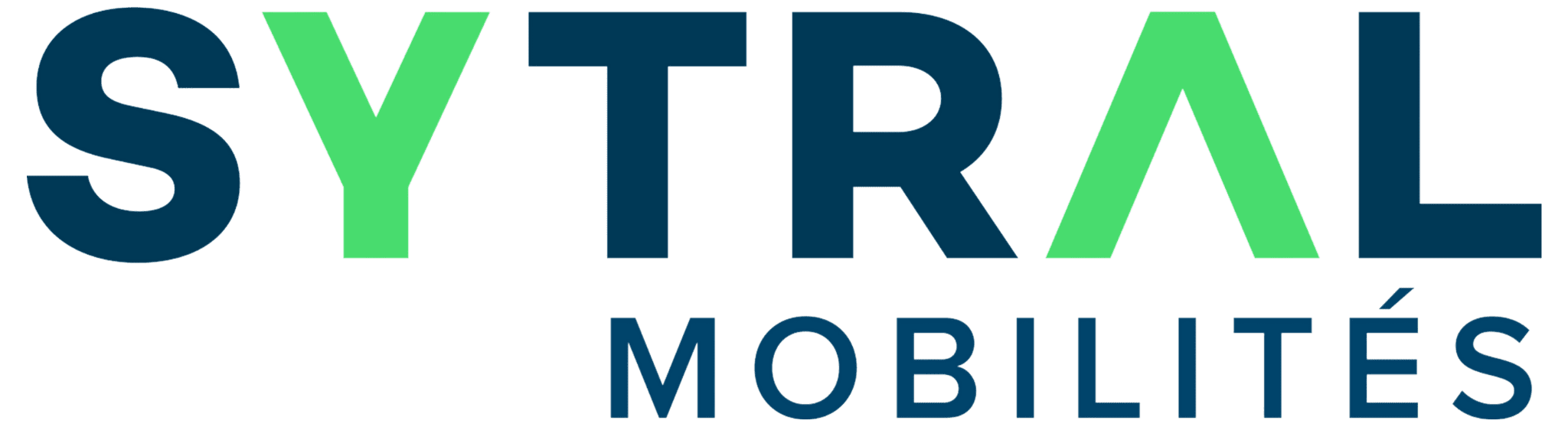 Logo SYTRAL Mobilités en lettres bleues et vertes sur fond transparent